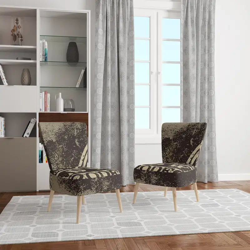 Chaise d'appoint contemporaine de style rustique tapissée Designart Wild West Rodeo - Fauteuil