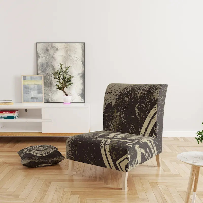 Chaise d'appoint contemporaine de style rustique tapissée Designart Wild West Rodeo - Fauteuil