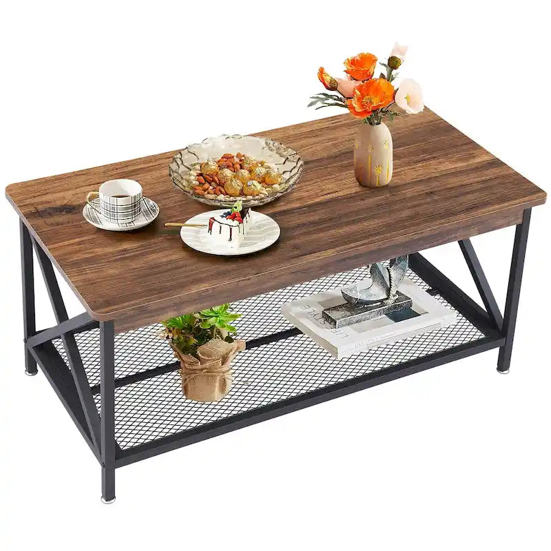 Javlergo Ensemble de 3 Tables Basses pour Salon, Table Basse en Bois et Ensemble de 2 Tables d'Appoint en C