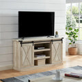 Meuble TV 54 pouces pour téléviseurs jusqu'à 60 pouces avec portes coulissantes style ferme