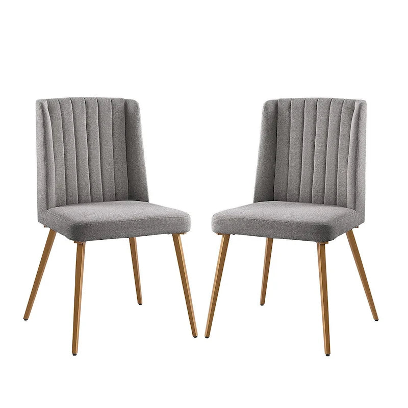 Ensemble de salle à manger moderne Morden Fort 5 pièces avec table à manger ronde classique et chaises de salle à manger en velours