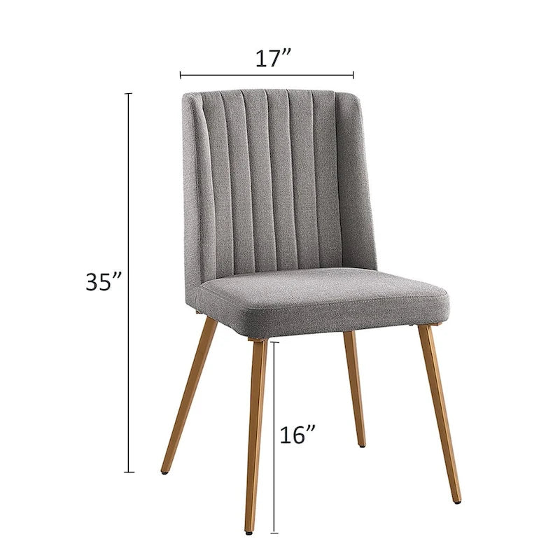 Ensemble de salle à manger moderne Morden Fort 5 pièces avec table à manger ronde classique et chaises de salle à manger en velours