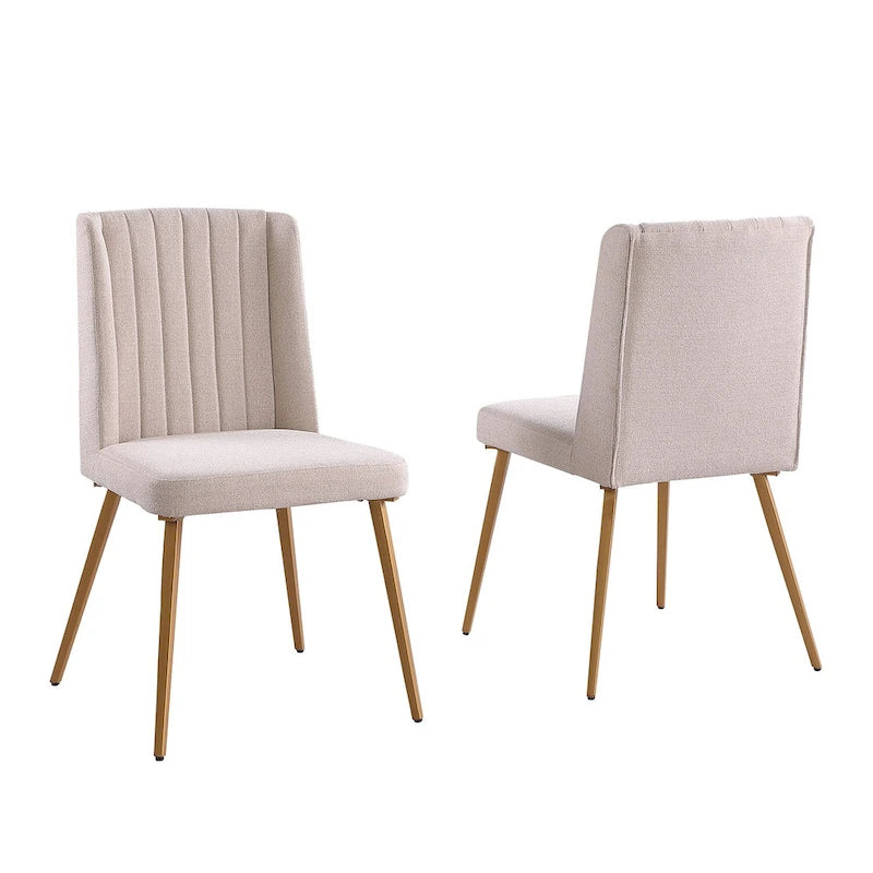 Ensemble de salle à manger moderne Morden Fort 5 pièces avec table à manger ronde classique et chaises de salle à manger en velours