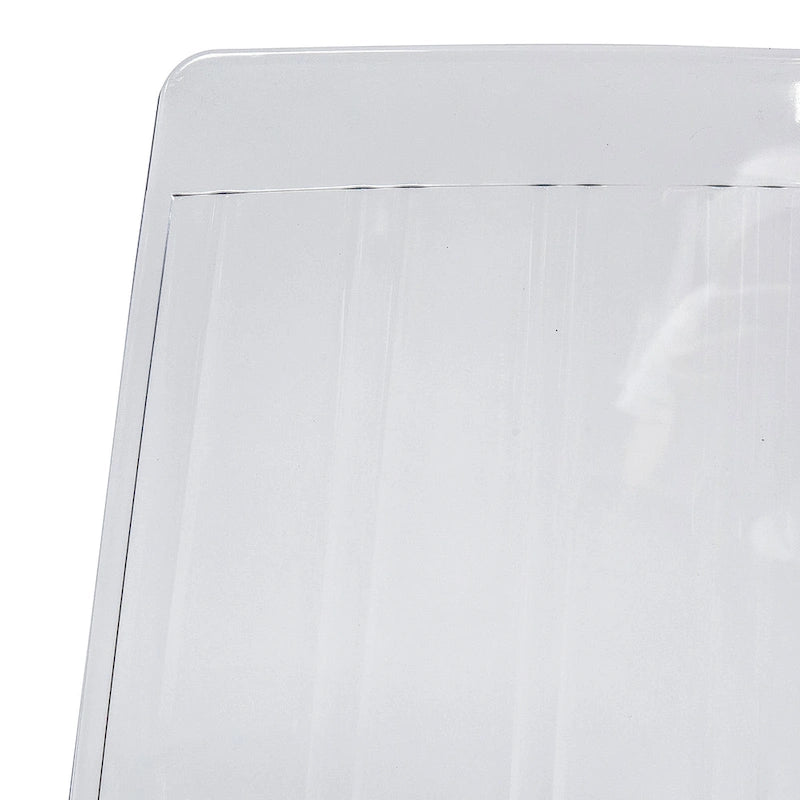 Chaise de salle à manger Ralph en acrylique (lot de 2) avec pieds en métal chromé, chaise d'appoint moderne transparente pour salle à manger et cuisine