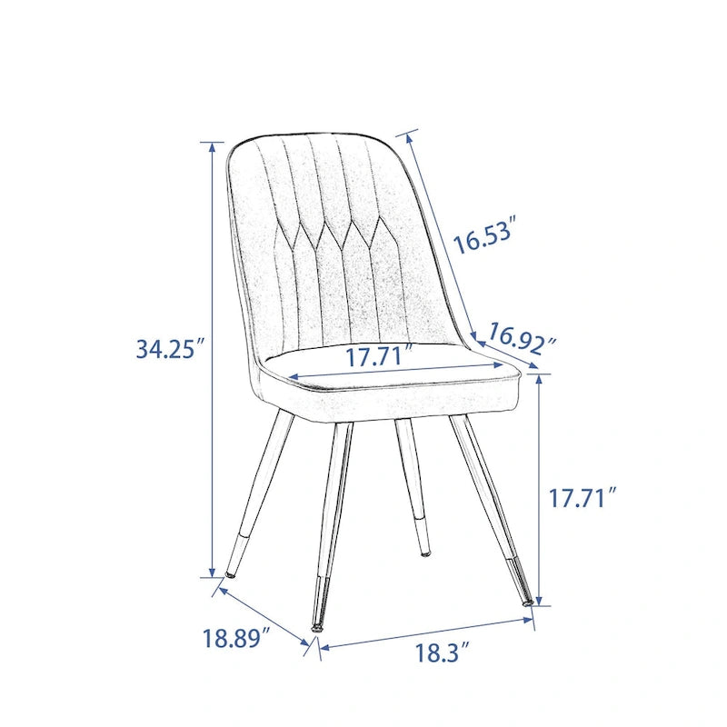 Chaises de salle à manger modernes, lot de 2, chaises de salle à manger du milieu du siècle