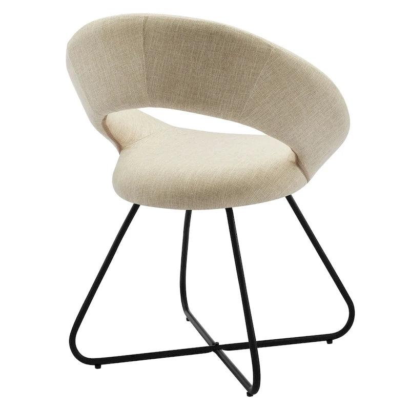 Lot de 2 chaises de salle à manger Nouvelle en tissu rembourré