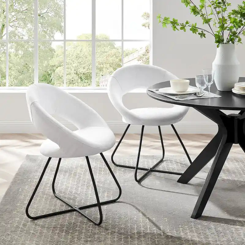 Lot de 2 chaises de salle à manger Nouvelle en tissu rembourré