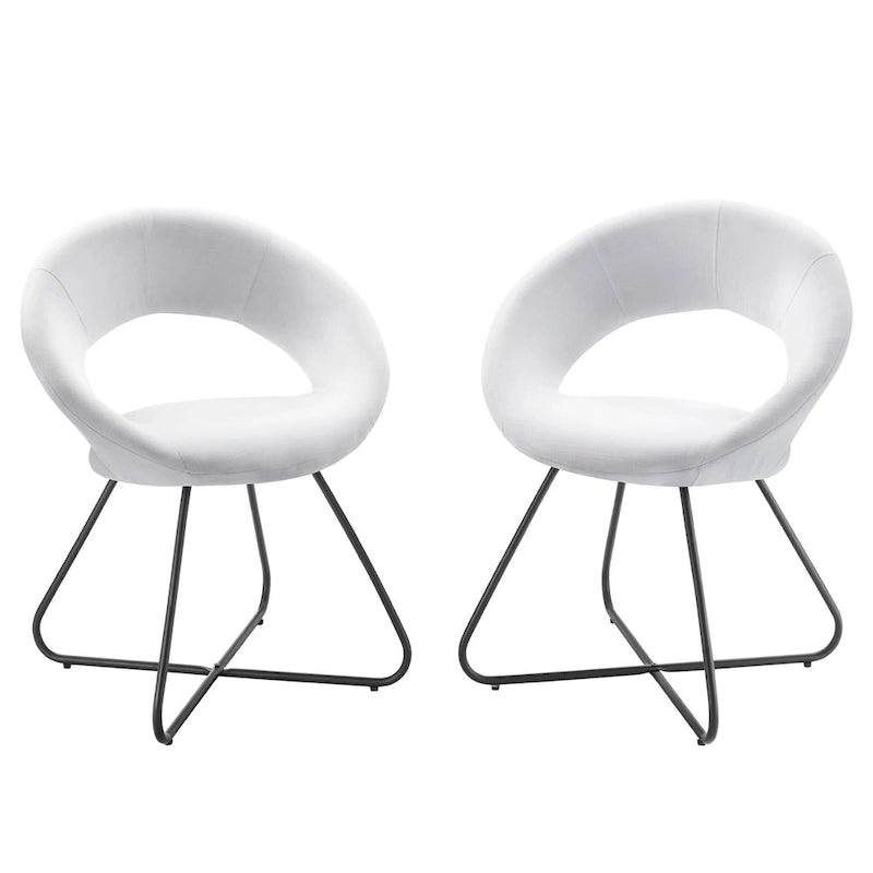 Lot de 2 chaises de salle à manger Nouvelle en tissu rembourré