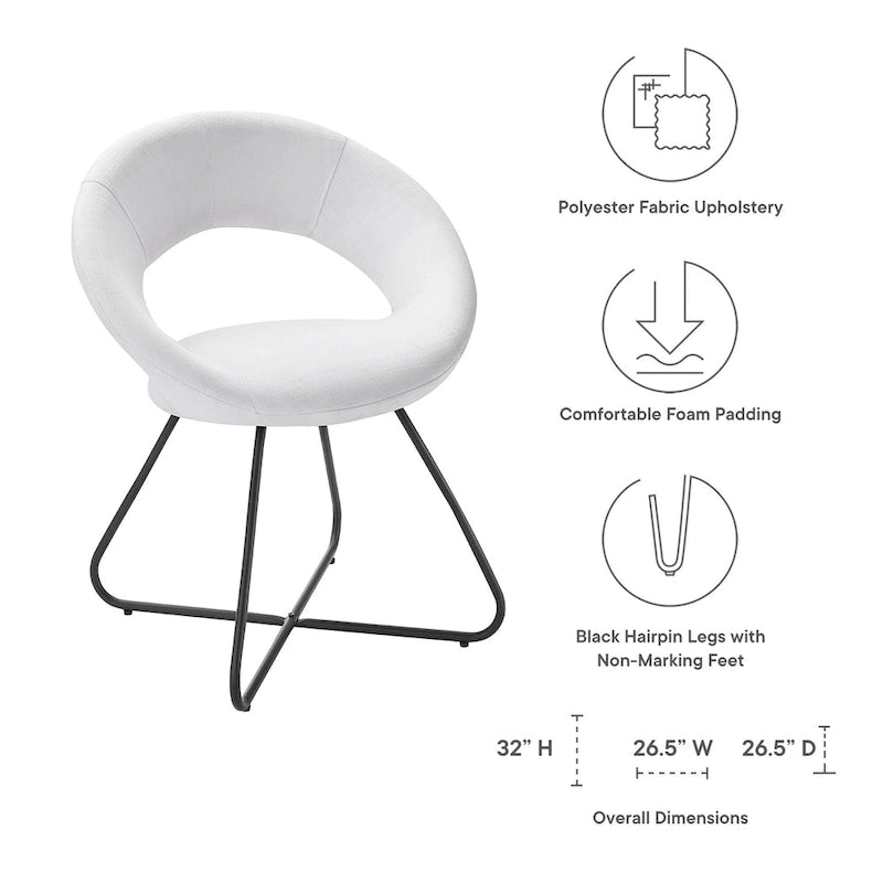 Lot de 2 chaises de salle à manger Nouvelle en tissu rembourré