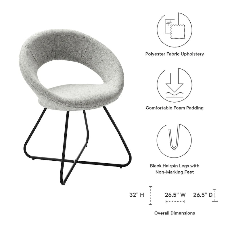 Lot de 2 chaises de salle à manger Nouvelle en tissu rembourré
