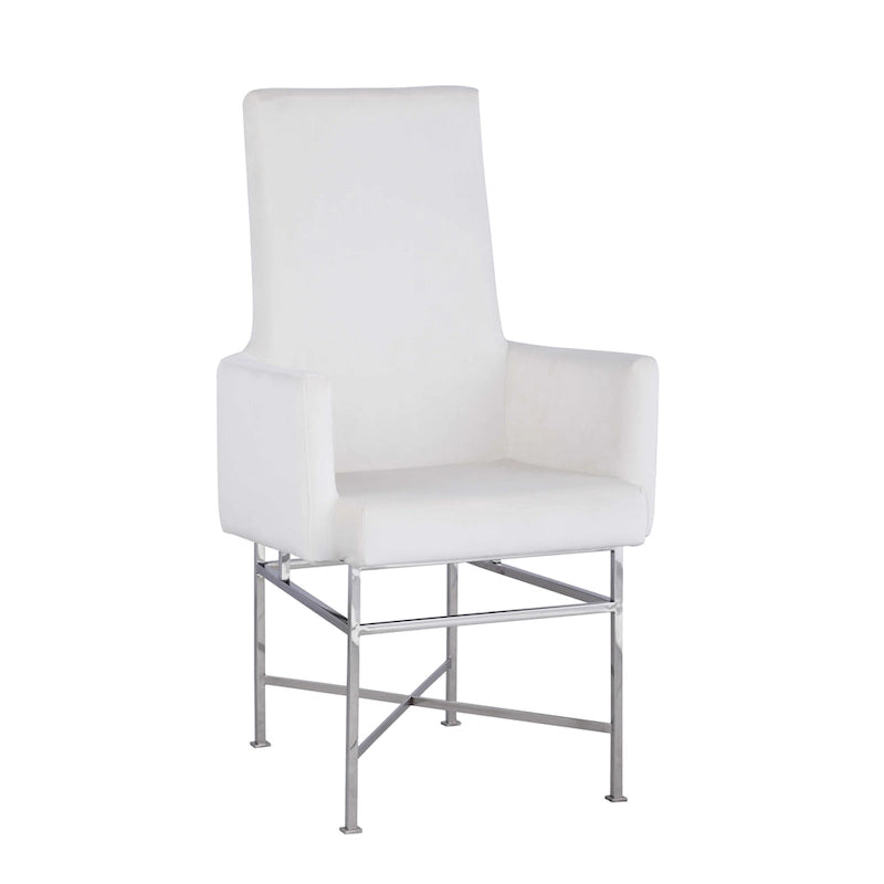 Fauteuil contemporain Somette avec cadre en acier, lot de 2
