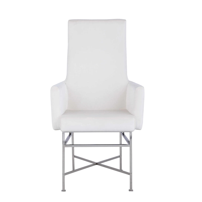 Fauteuil contemporain Somette avec cadre en acier, lot de 2