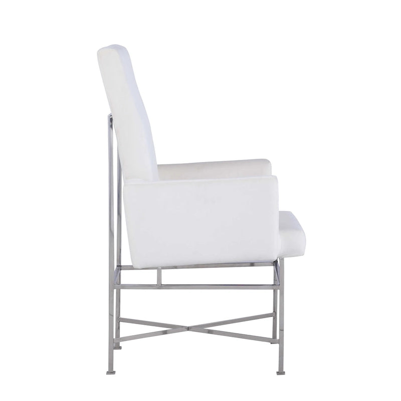 Fauteuil contemporain Somette avec cadre en acier, lot de 2