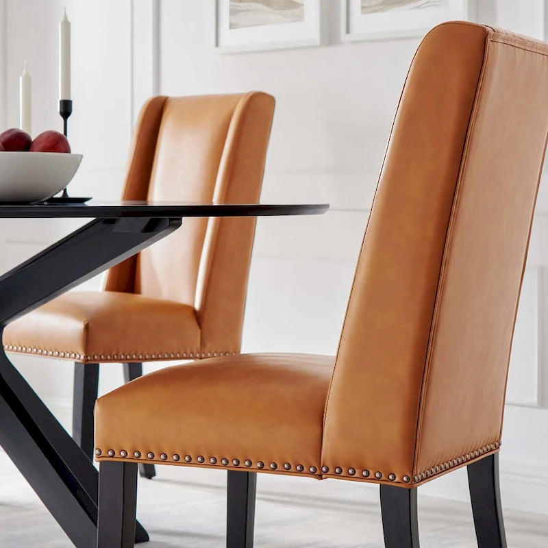Chaise de salle à manger Baron en cuir végétalien