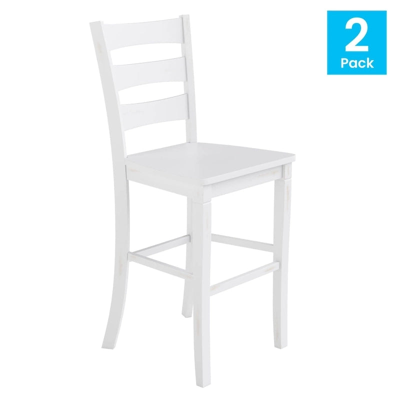 Tabouret de bar en bois de qualité commerciale, lot de 2