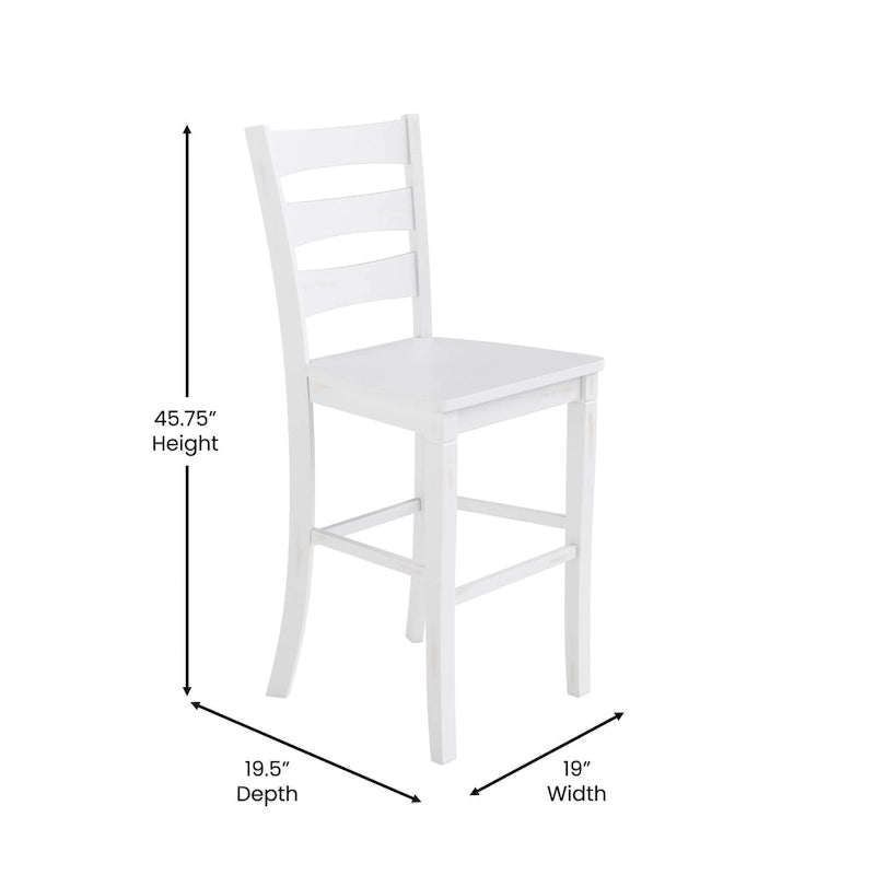 Tabouret de bar en bois de qualité commerciale, lot de 2