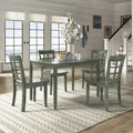 Ensemble de salle à manger rectangulaire 5 pièces Wilmington II 122 cm vert sauge antique par iNSPIRE Q Classic