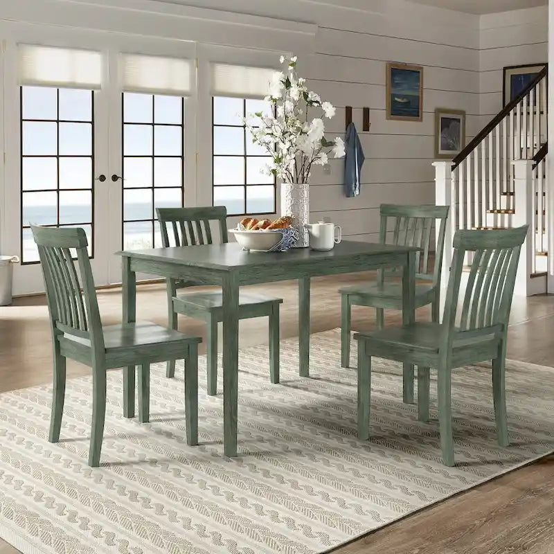 Ensemble de salle à manger rectangulaire 5 pièces Wilmington II 122 cm vert sauge antique par iNSPIRE Q Classic