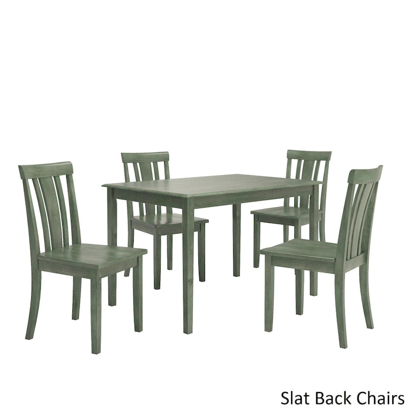 Ensemble de salle à manger rectangulaire 5 pièces Wilmington II 122 cm vert sauge antique par iNSPIRE Q Classic