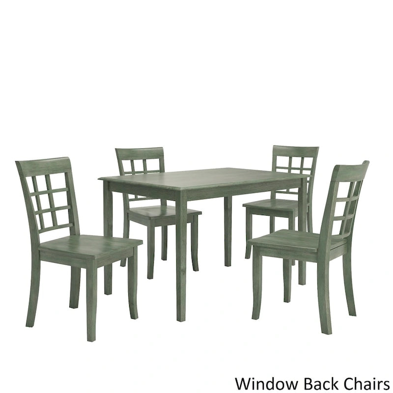Ensemble de salle à manger rectangulaire 5 pièces Wilmington II 122 cm vert sauge antique par iNSPIRE Q Classic