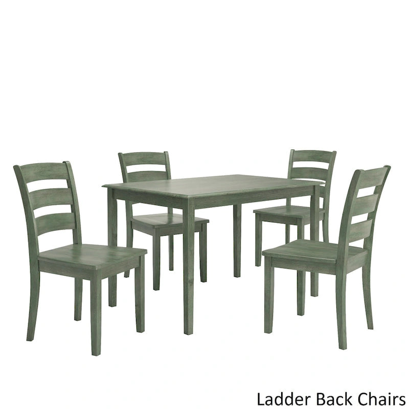 Ensemble de salle à manger rectangulaire 5 pièces Wilmington II 122 cm vert sauge antique par iNSPIRE Q Classic
