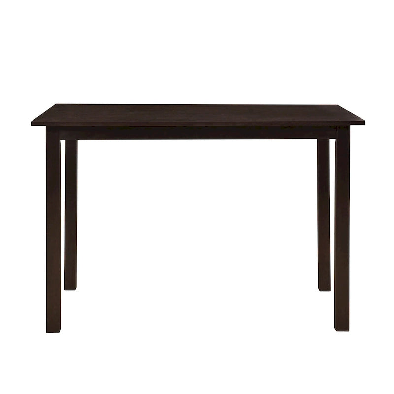Ensemble de salle à manger 5 pièces en bois de style simple, table rectangulaire et chaises rembourrées pour petits espaces
