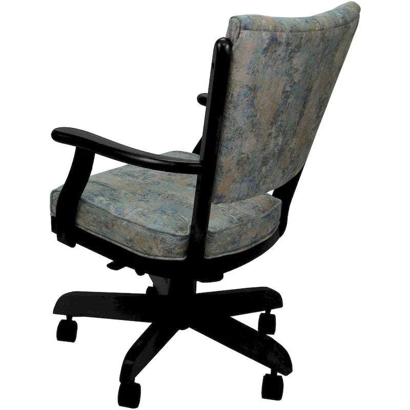 Chaise de salle à manger classique en bois massif avec roulettes - Hauteur 99 cm