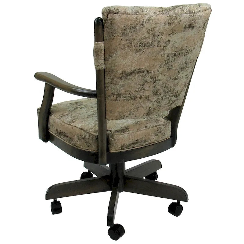 Chaise de salle à manger classique en bois massif avec roulettes - Hauteur 99 cm