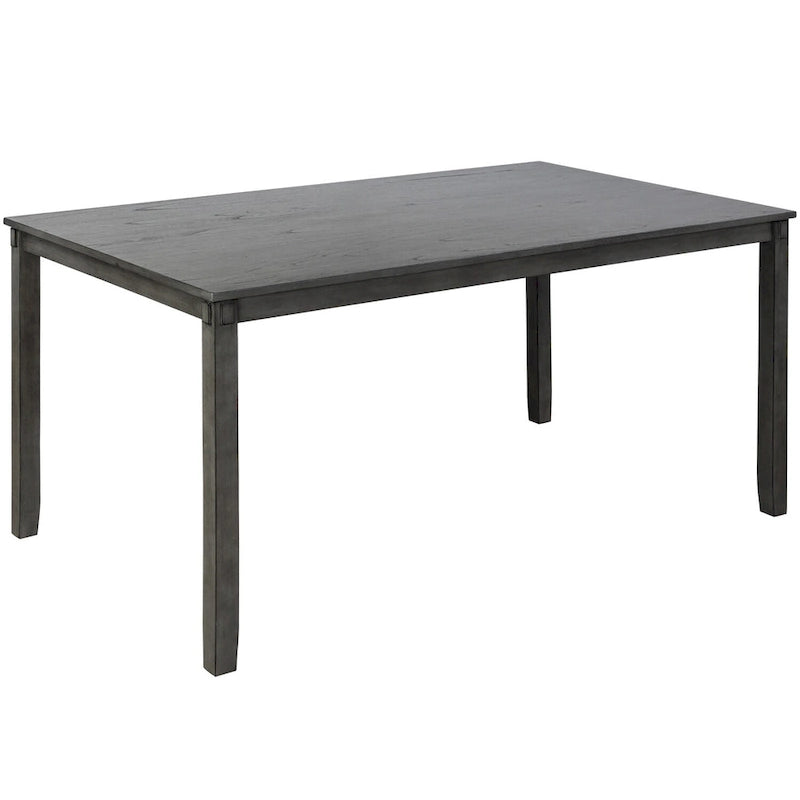 Ensemble de salle à manger 6 pièces en bois avec table, 4 chaises et un banc