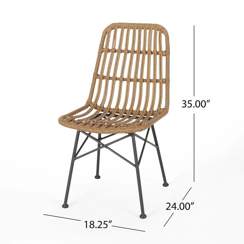 Chaises de salle à manger en osier Assisi (lot de 2) de Christopher Knight Home