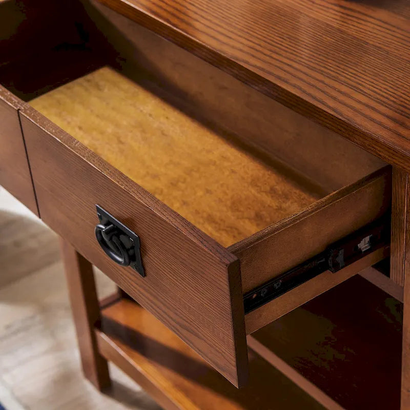 Console-bibliothèque Leick Home Mission avec tiroirs