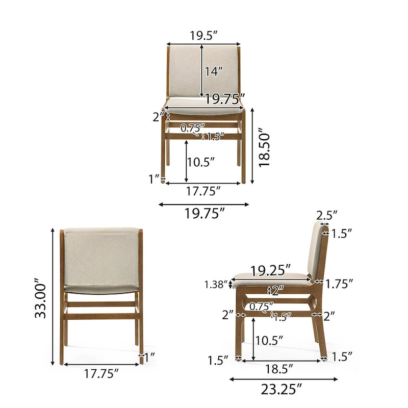 Chaises de salle à manger rembourrées Coston de Christopher Knight Home - Lot de 2