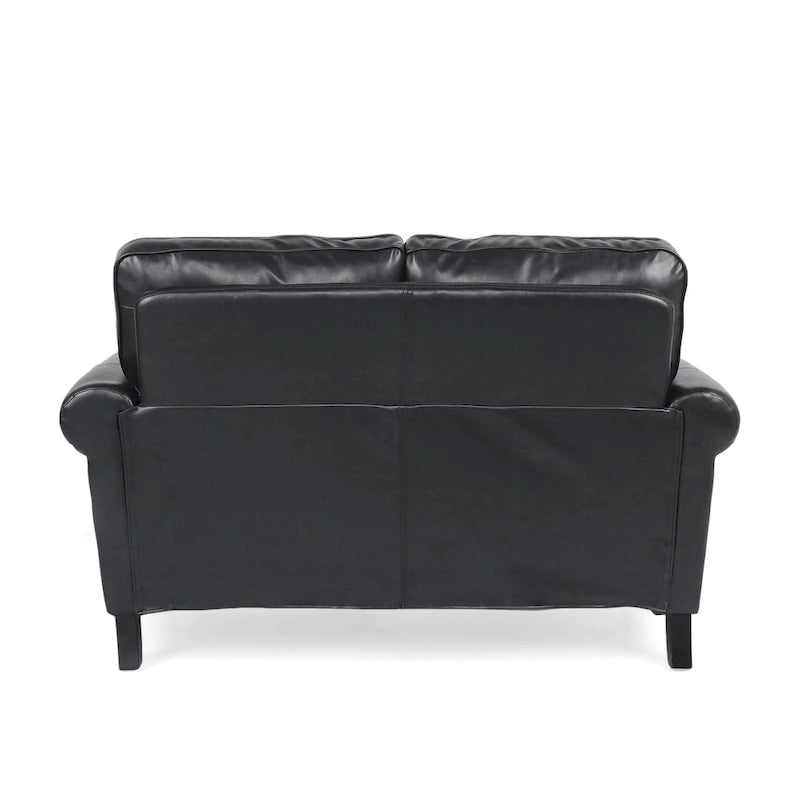 Causeuse en similicuir Lawton avec clous décoratifs par Christopher Knight Home
