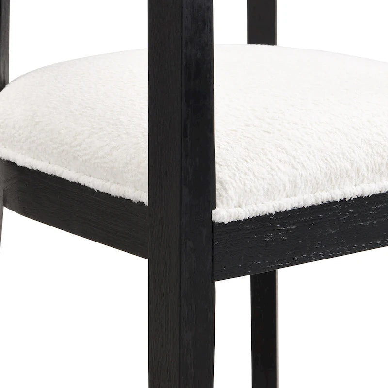 Lot de 2 chaises de salle à manger Ladieu en tissu et bois par Christopher Knight Home