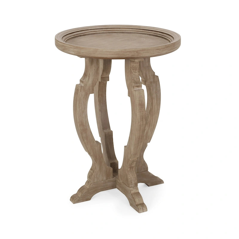 Table d'appoint ronde Purdin French Country par Christopher Knight Home