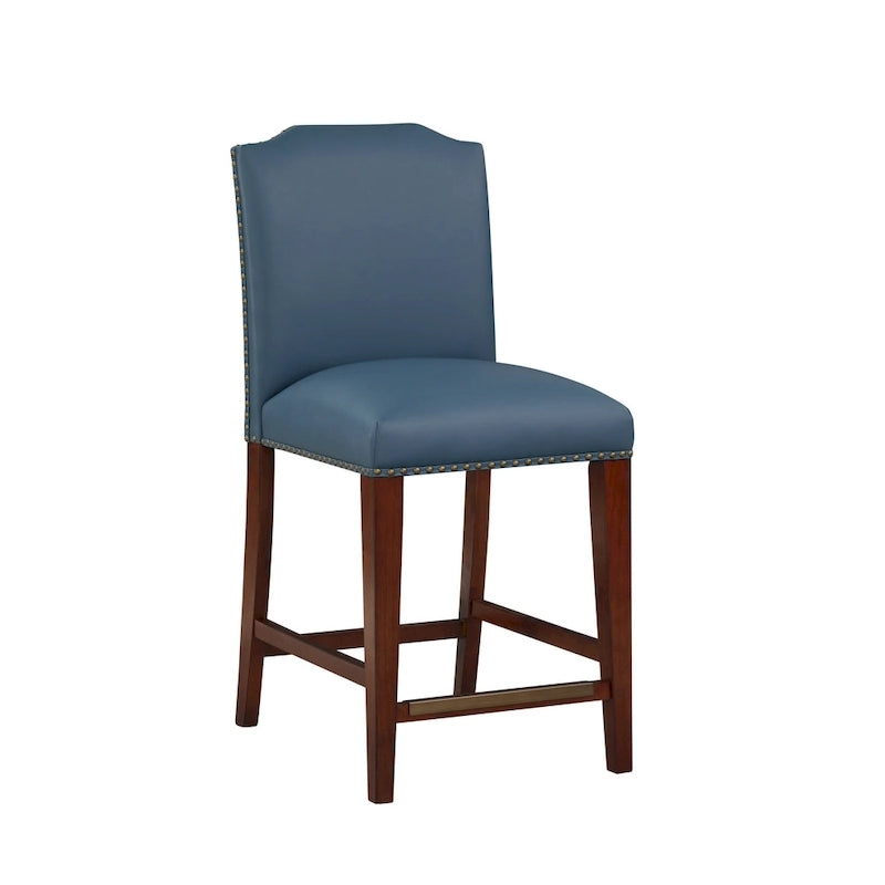 Tabouret de comptoir Britton en similicuir avec clous décoratifs par Greyson Living