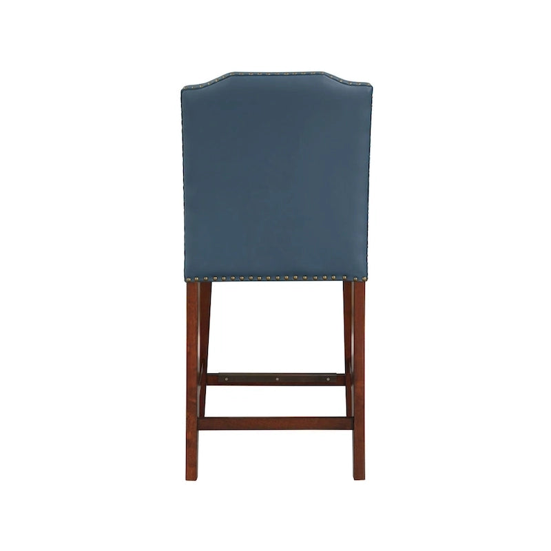 Tabouret de comptoir Britton en similicuir avec clous décoratifs par Greyson Living