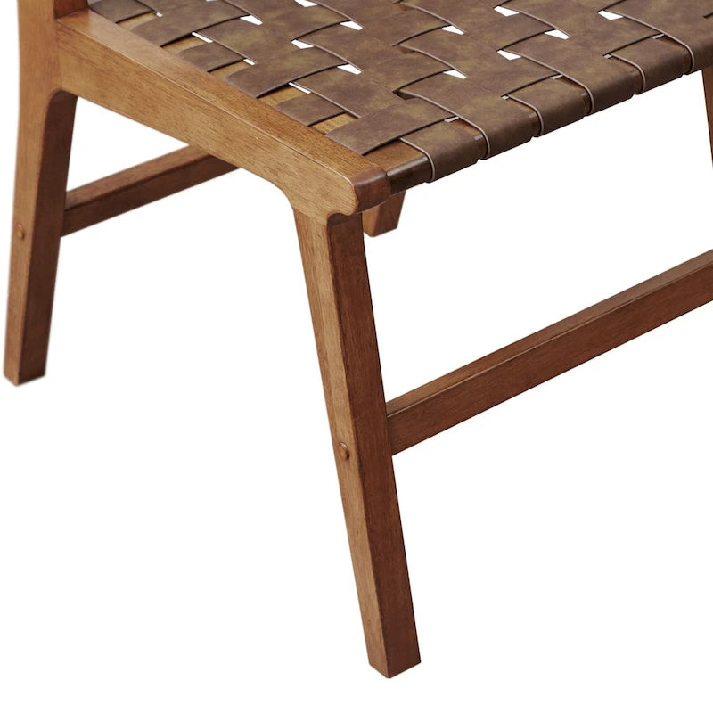 INK+IVY Oslo Chaises de salle à manger tressées en similicuir, lot de 2