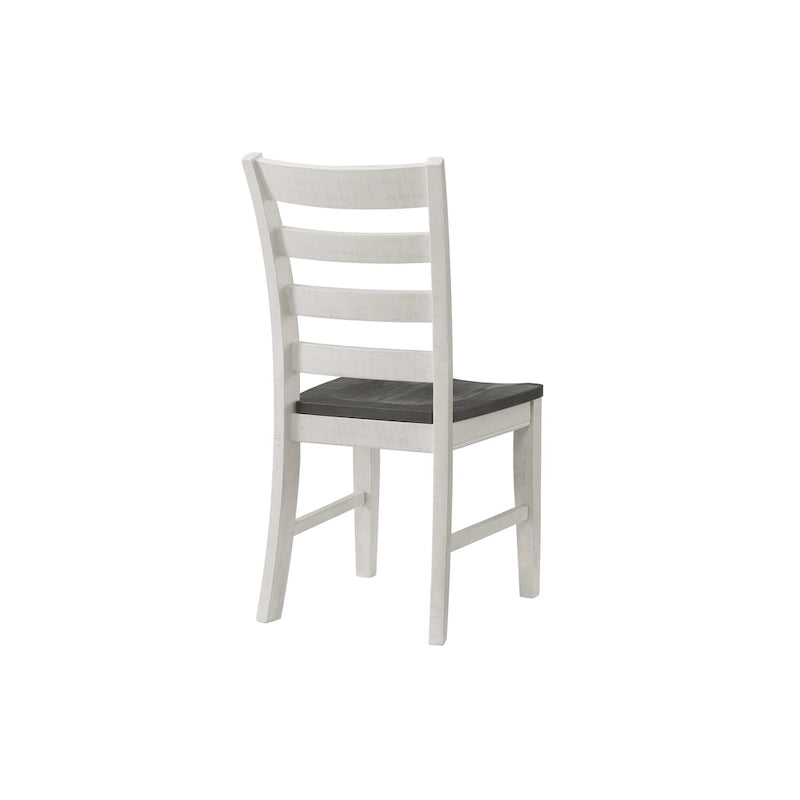 Chaise de salle à manger Monterey en bois massif (lot de 2), finition tache blanche et gris par Martin Svensson Home