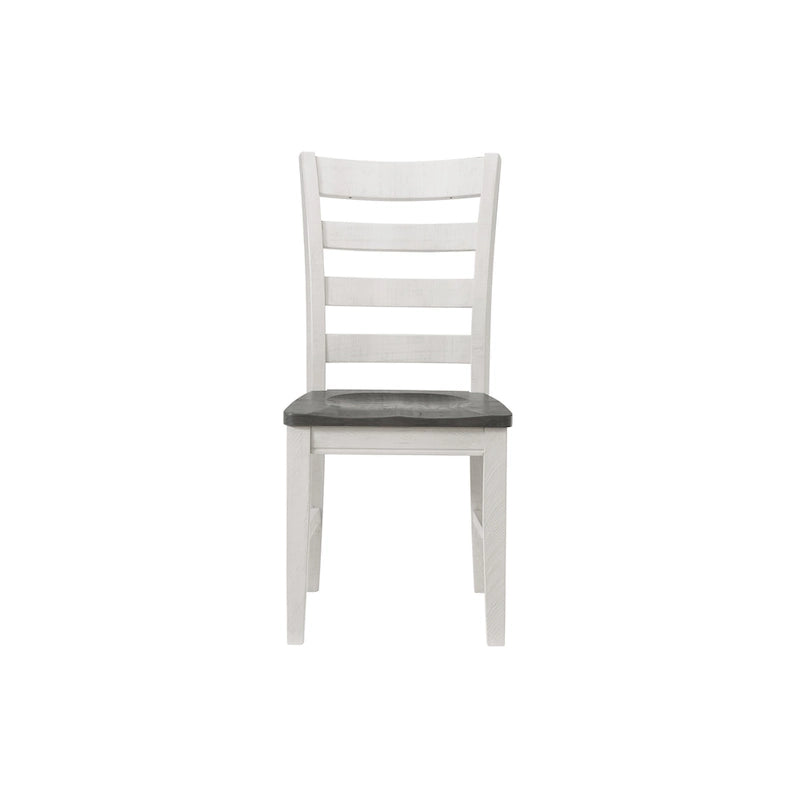Chaise de salle à manger Monterey en bois massif (lot de 2), finition tache blanche et gris par Martin Svensson Home
