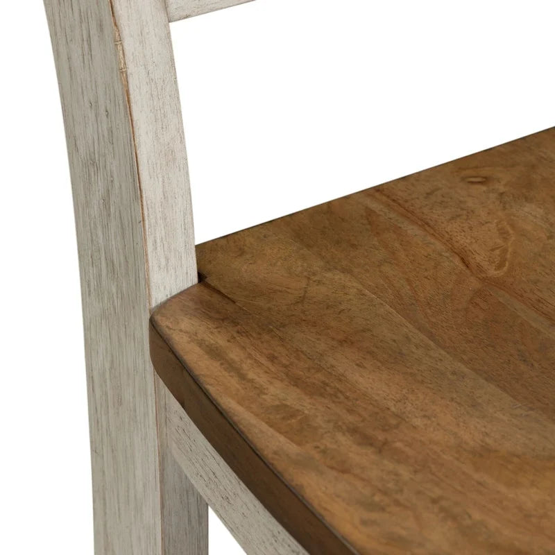 Chaise d'appoint à dossier échelle blanc antique « Farmhouse Reimagined » (lot de 2)