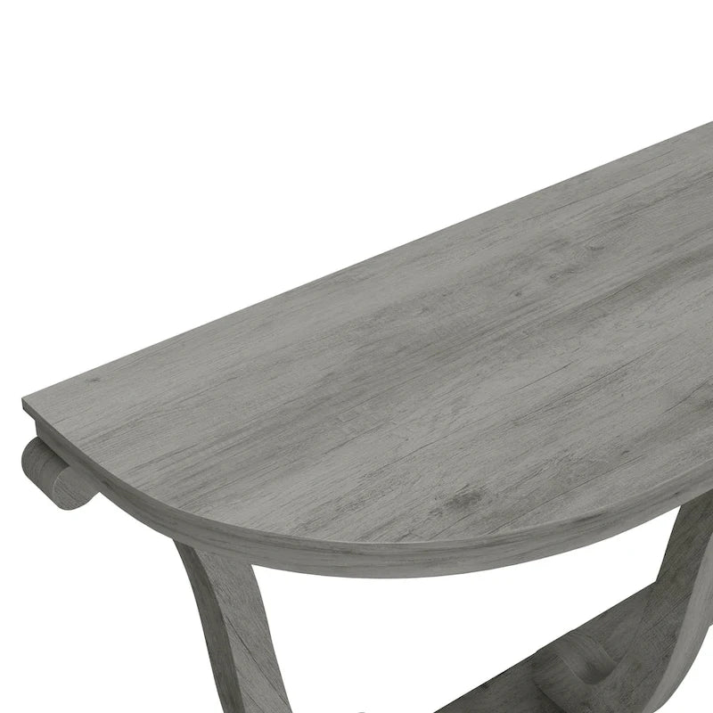 Console d'entrée Denhour DH BASIC style ferme vintage en chêne gris, 48 pouces