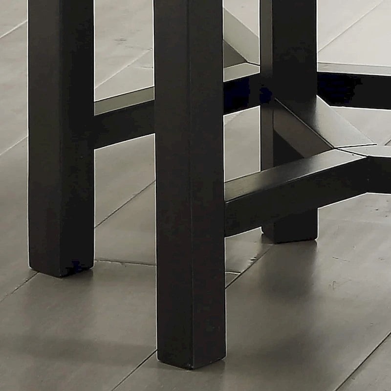 Table d'appoint gigogne Bittar de 50,8 cm avec plateau en faux marbre gris brun de Furniture of America