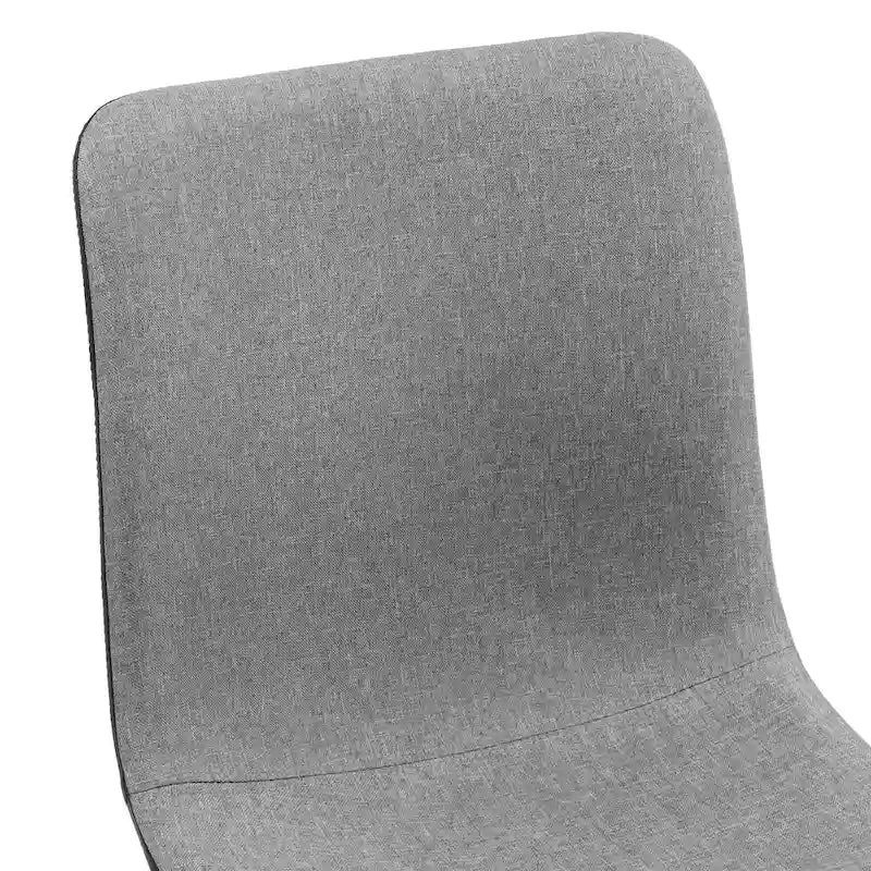 Lot de 4 chaises de salle à manger, industrielles modernes du milieu du siècle en tissu, grises