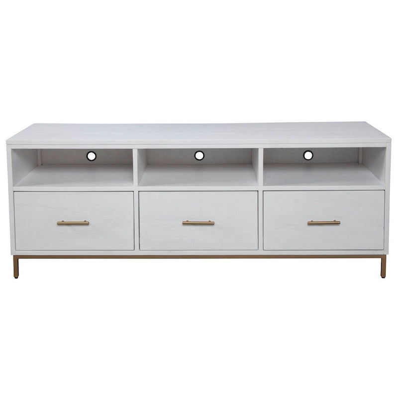 Meuble TV en bois Madelyn Alpine Furniture, blanc
