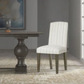 Chaise de salle à manger classique Parsons HomePop - Rayures gris colombe (lot de 2)