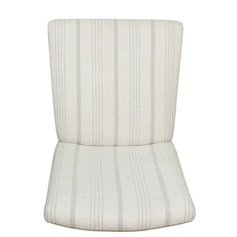 Chaise de salle à manger classique Parsons HomePop - Rayures gris colombe (lot de 2)