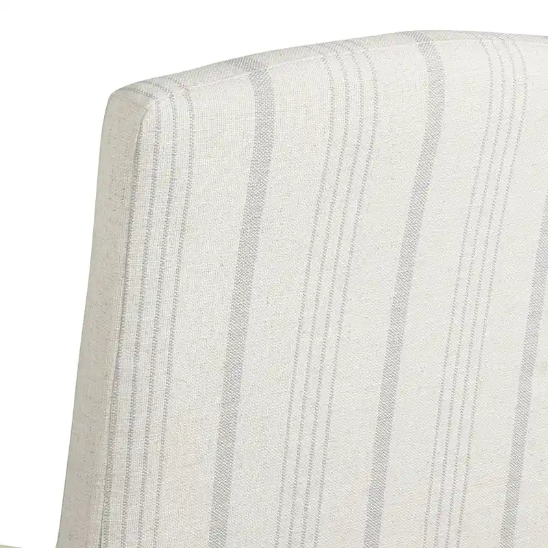 Chaise de salle à manger classique Parsons HomePop - Rayures gris colombe (lot de 2)