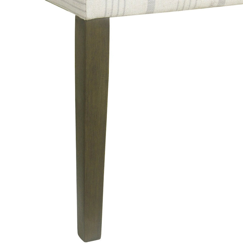 Chaise de salle à manger classique Parsons HomePop - Rayures gris colombe (lot de 2)