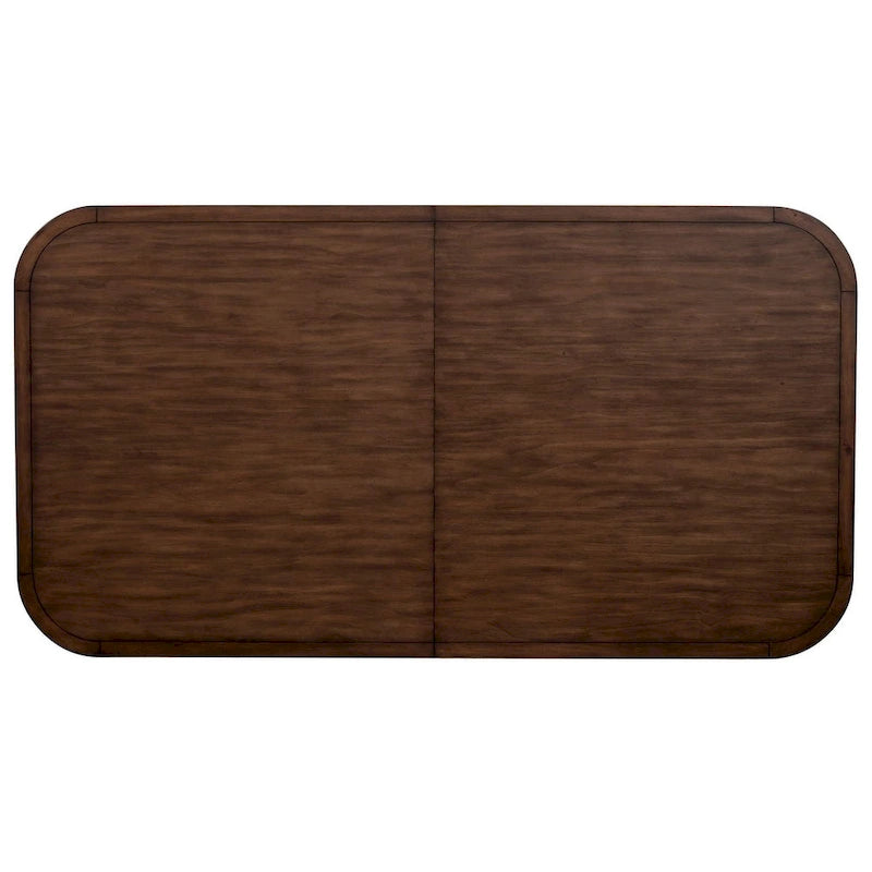 Table à manger bicolore en bois Donham d'Alpine Furniture, marron et blanc